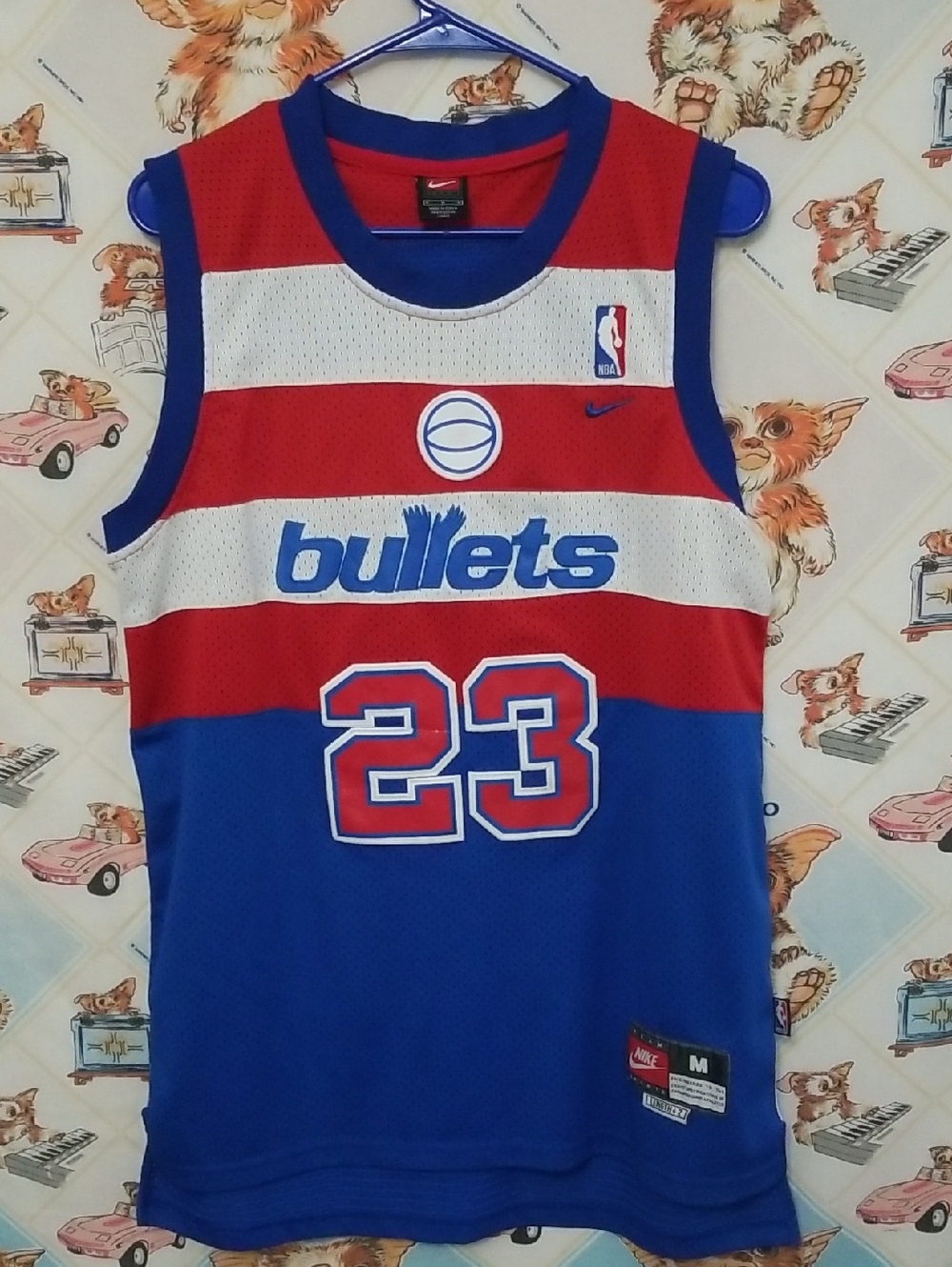 Vintage Nike Washington Bullets Michael Jordan Basketball Jersey #23 Size Medium